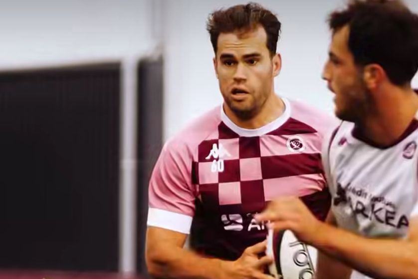 Damian Penaud, joueur du match contre l’Aviron Bayonnais pour l’Equipe
